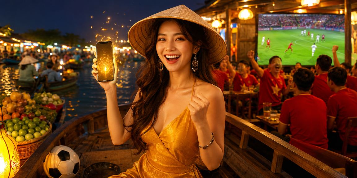 Người hâm mộ bóng đá tại chợ đêm Cần Thơ theo dõi kết quả và tích điểm VIP